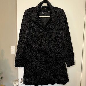 Worn once! White House Black Market Textured Black Peacoat Jacket